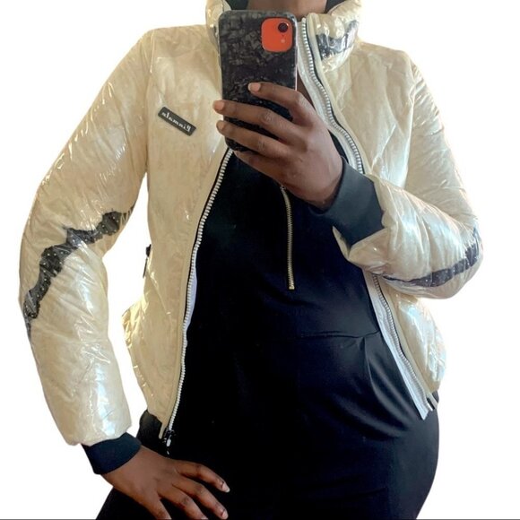 PIUMATE FEATHER DUCK DOWN COAT WINTER COAT BOMBER JACKET CLEAR JACKET WOMEN - Picture 11 of 13